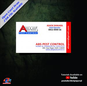 Read more about the article Pest Control Visiting Card Design